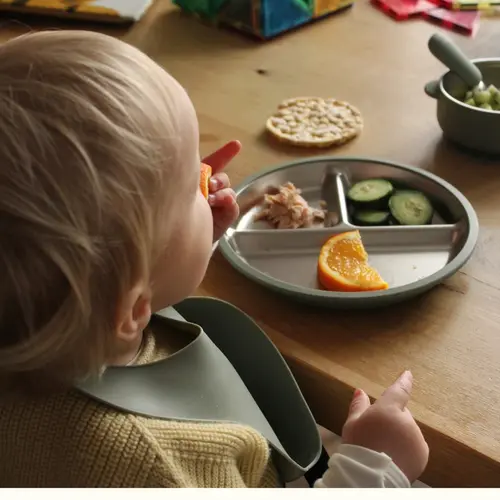 Mimimeal RVS Kinderservies set | Groen Mimimeal RVS Kinderservies set | Groen