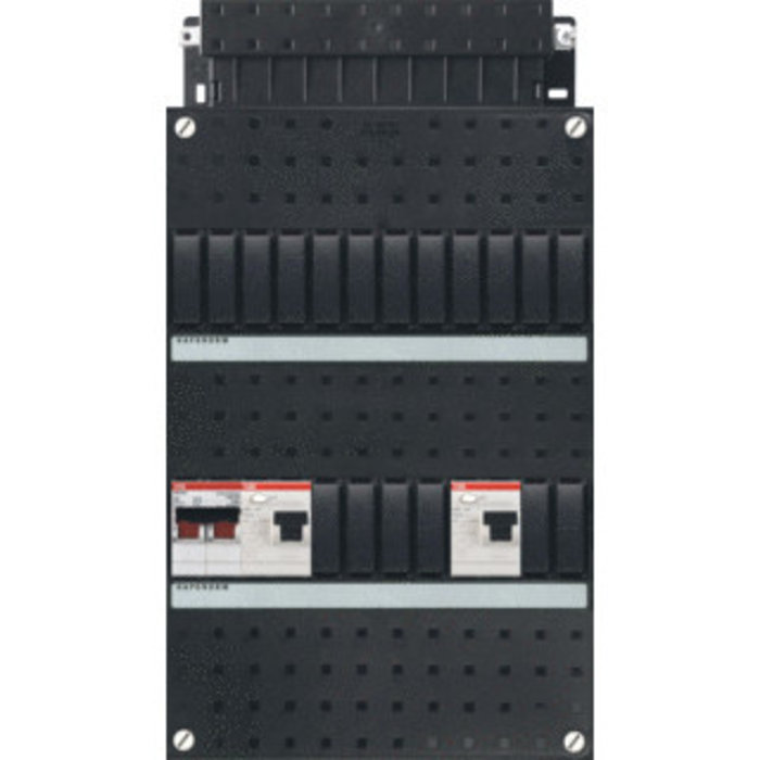 ABB ABB groepenkast 1-fase, 2 Aardlekschakelaars 2-P, 1 hoofdschakelaar 2-P 40A