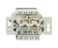 Rutenbeck Netwerk / Telefoon basiselement DUBBEL Cat. 6 (standaard)