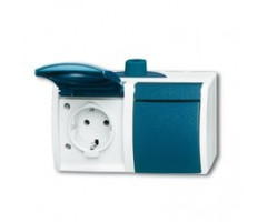 Busch-Jaeger Busch-Jaeger ocean dubbele wandcontactdoos horizontaal opbouw 20/2 EW-53-503