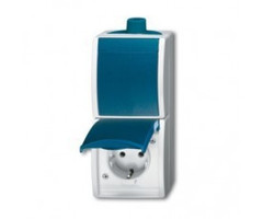 Busch-Jaeger Busch-Jaeger ocean combinatie wissel + wandcontactdoos opbouw 2601/6/20EW-53-503