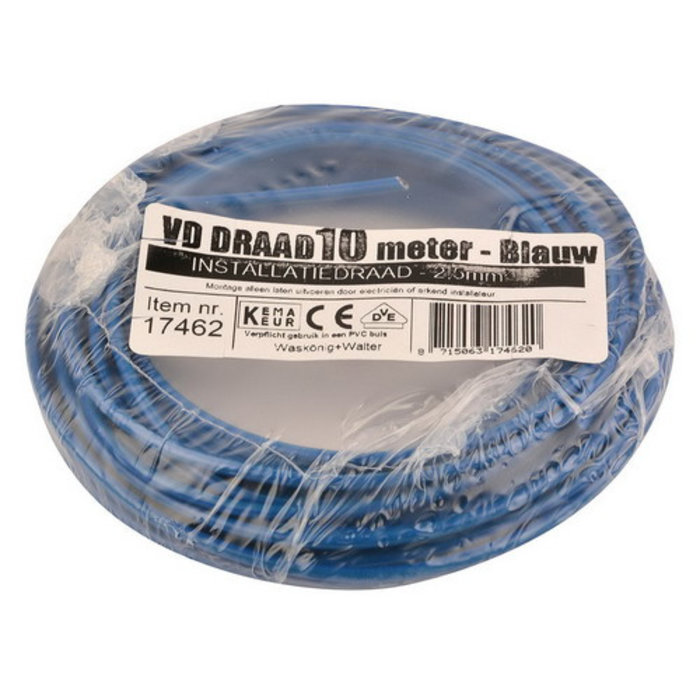 OEM OEM VD draad 2.5mm blauw 10 meter