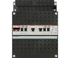 ABB ABB groepenkast 1-fase, 4 groepen, 2 Aardlekschakelaars 2-P, 1 beltrafo, 1 hoofdschakelaar 2-P 40A