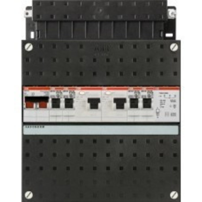 ABB ABB groepenkast 1-fase, 4 groepen, 2 Aardlekschakelaars 2-P, 1 beltrafo, 1 hoofdschakelaar 2-P 40A