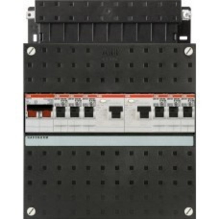 ABB ABB groepenkast 1-fase, 6 groepen, 2 Aardlekschakelaars 2-P, 1 hoofdschakelaar 2-P 40A