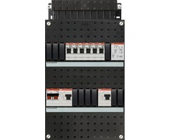 ABB ABB groepenkast 1-fase, 6 groepen, 2 Aardlekschakelaars 2-P, 1 beltrafo, 1 hoofdschakelaar 2-P 40A