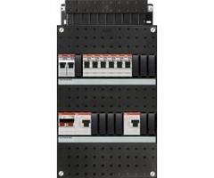 ABB ABB groepenkast 1-fase, 6 groepen, 2 Aardlekschakelaars 2-P, 1 fornuisgroep 2x230V, 1 hoofdschakelaar 2-P 40A