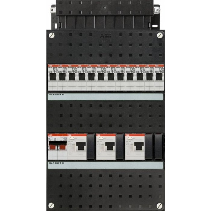 ABB ABB groepenkast 1-fase, 12 groepen, 3 Aardlekschakelaars 2-P, 1 hoofdschakelaar 2-P 40A