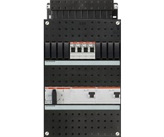 ABB ABB groepenkast 3-fase, 4 groepen, 2 Aardlekschakelaars 4-P, 1 hoofdschakelaar 4-P 40A