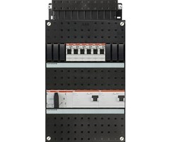 ABB ABB groepenkast 3-fase, 6 groepen, 2 Aardlekschakelaars 4-P, 1 hoofdschakelaar 4-P