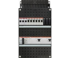ABB ABB groepenkast 3-fase, 6 groepen, 2 Aardlekschakelaars 4-P, 1 kookgroep 3x400V, 1 hoofdschakelaar 4-P 40A