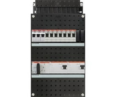 ABB ABB groepenkast 3-fase, 7 groepen, 2 Aardlekschakelaars 4-P, 1 kookgroep 3x400V, 1 hoofdschakelaar 4-P 40A