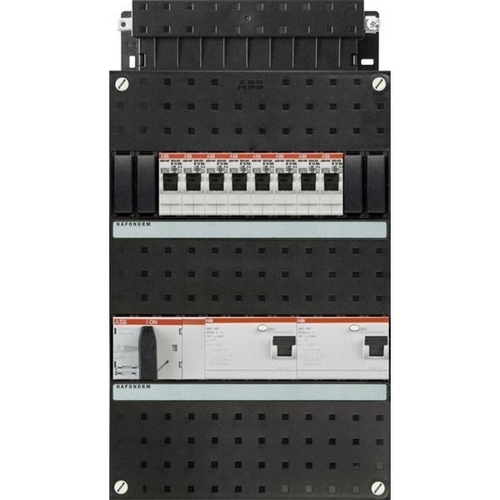 ABB ABB groepenkast 3-fase, 8 groepen, 2 Aardlekschakelaars 4-P, 1 hoofdschakelaar 4-P