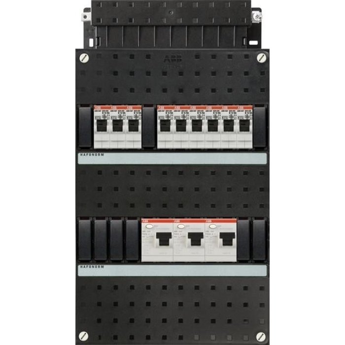 ABB ABB groepenkast 1/3-fase, 9 groepen, 3 Aardlekschakelaars 2-P