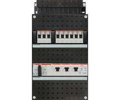 ABB ABB groepenkast 3-fase, 9 groepen, 3 Aardlekschakelaars 2-P, 1 beltrafo, 1 hoofdschakelaar 4-P 40A