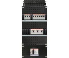 ABB ABB groepenkast 3-fase, 9 groepen, 3 Aardlekschakelaars 2-P, 1 hoofdschakelaar 4-P 40A