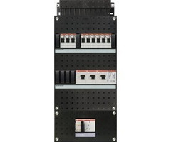 ABB ABB groepenkast 3-fase, 9 groepen, 3 Aardlekschakelaars 2-P, 1 beltrafo, 1 hoofdschakelaar 4-P 40A