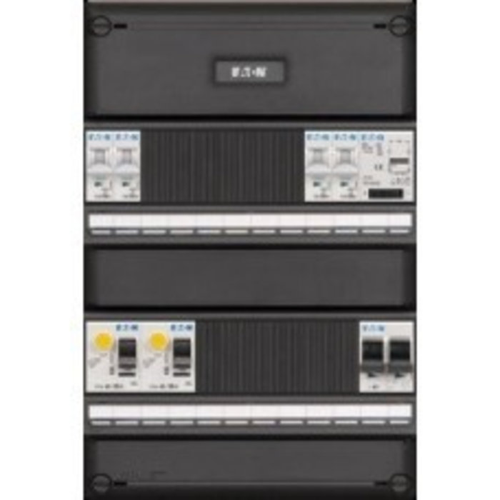 Eaton Eaton groepenkast 1-fase, 4 groepen, 2 Aardlekschakelaars 2-P, 1 beltrafo, 1 hoofdschakelaar 2-P 40A, Systeem 55 I-42G140T-HS-64