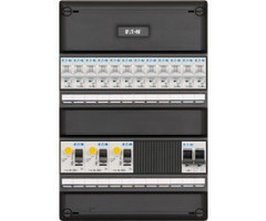 Eaton Eaton groepenkast 1-fase, 12 groepen, 3 aardlekschakelaars, 1 hoofdschakelaar, systeem 55 I123G1400-HS-64