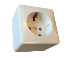 KOPP universele wandcontactdoos 1-V opbouw alpinwit (hagelwit)