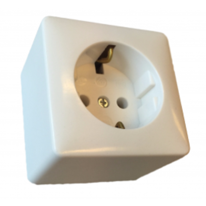 KOPP universele wandcontactdoos 1-V opbouw alpinwit (hagelwit)