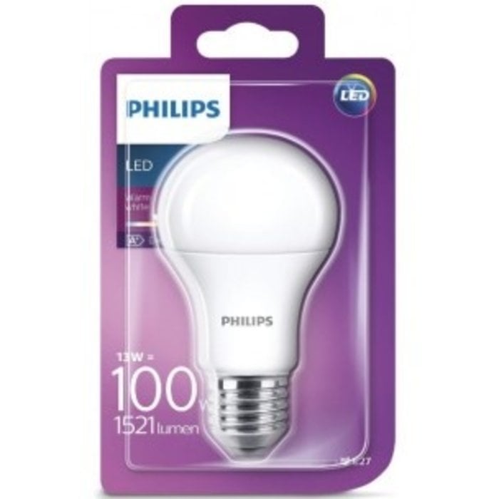 neerhalen rijk Verlichting Philips E27 led lamp 13W (100W) warmwit niet dimbaar - Elektrawebshop