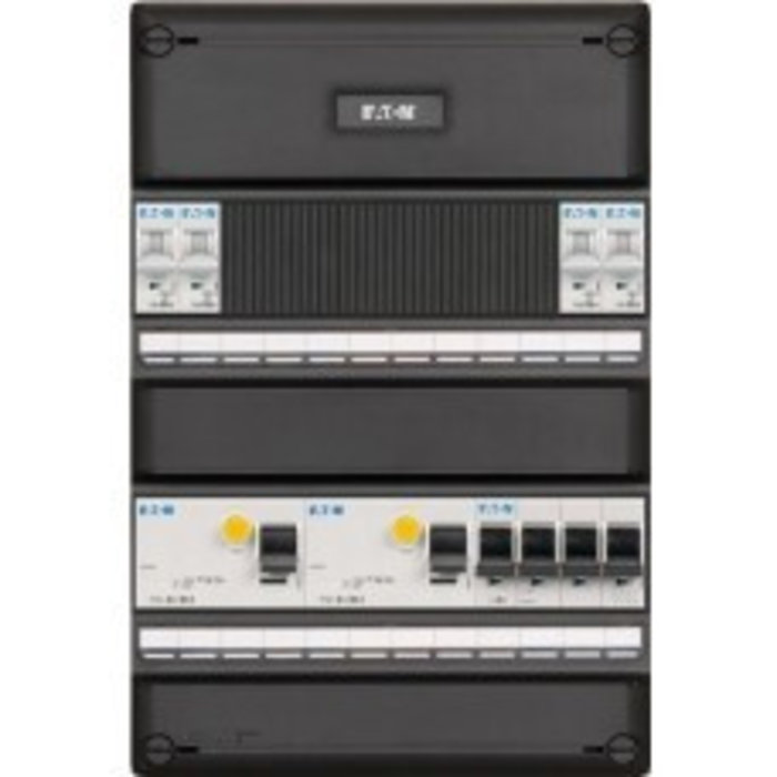 Eaton Eaton groepenkast 3-fase, 4 groepen, 2 Aardlekschakelaars 4-P, 1 hoofdschakelaar 4-P, systeem 55 -  I-42G3400-HS-64