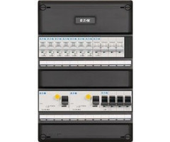 Eaton Eaton groepenkast 3-fase, 7 groepen, 2 aardlekschakelaars, krachtgroep B16, 1 hoofdschakelaar 4-P - I-72G34K0-HS-64