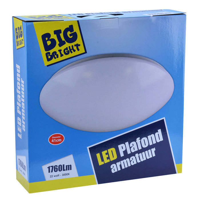 LED PLAFOND/WAND 22W 3000K - Ø 41CM