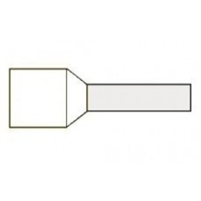 Cimco Adereindhuls geisoleerd 0,75mm² (grijs) 100 stuks