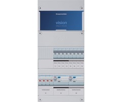 Hager Hager groepenkast 3-fase 8 groepen, 2 Aardlekschakelaars 4-P, 1 hoofdschakelaar 4-P 40A VKG44L
