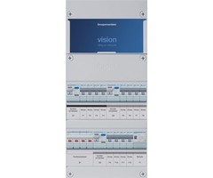 Hager Hager groepenkast 3-fase 12 groepen, 3 Aardlekschakelaars 2-P, 1 beltrafo, 1 hoofdschakelaar 4-P 40A VKG444L-T