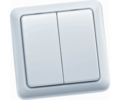 KlikAanKlikUit Klik aan klik uit 2-kanaals draadloze wandschakelaar
