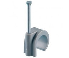 Spijkerclip grijs 16/19mm 100 stuks