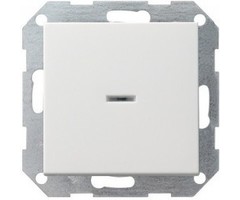 Gira Gira drukvlak-controleschakelaar 2-polig systeem 55 Zuiver wit (hagelwit) MAT 012227