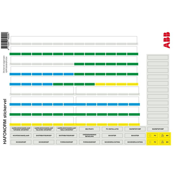 ABB ABB Stickervel 120376