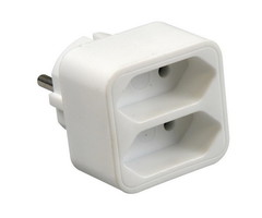 VB Extend Euro stopcontact splitter 2 voudig wit verticaal