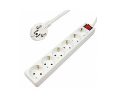 VB Extend Tafelcontactdoos 6 voudig wit 1,5 meter met schakelaar RA 2500W