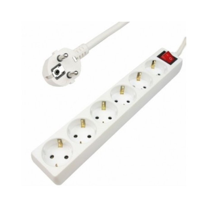 VB Extend Tafelcontactdoos 6 voudig wit 1,5 meter met schakelaar RA 2500W