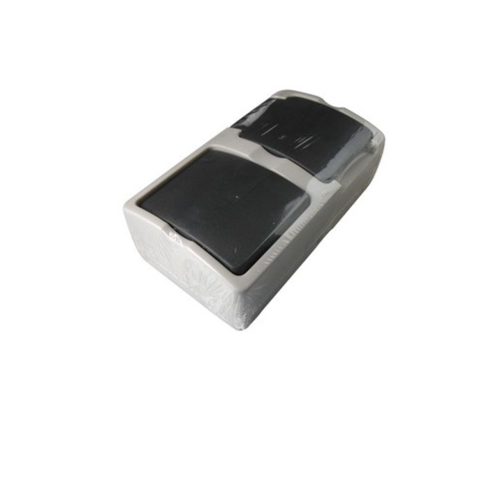 Ratio Ratio Combinatie wisselschakelaar/wcd randaarde horizontaal waterdicht opbouw Grijs