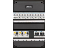 Eaton Eaton groepenkast 3-fase, 10 groepen, 3 Aardlekschakelaars 2-P, 1 fornuisgroep, 1 hoofdschakelaar 4-P, systeem 55 - I103V34F0-HS-64