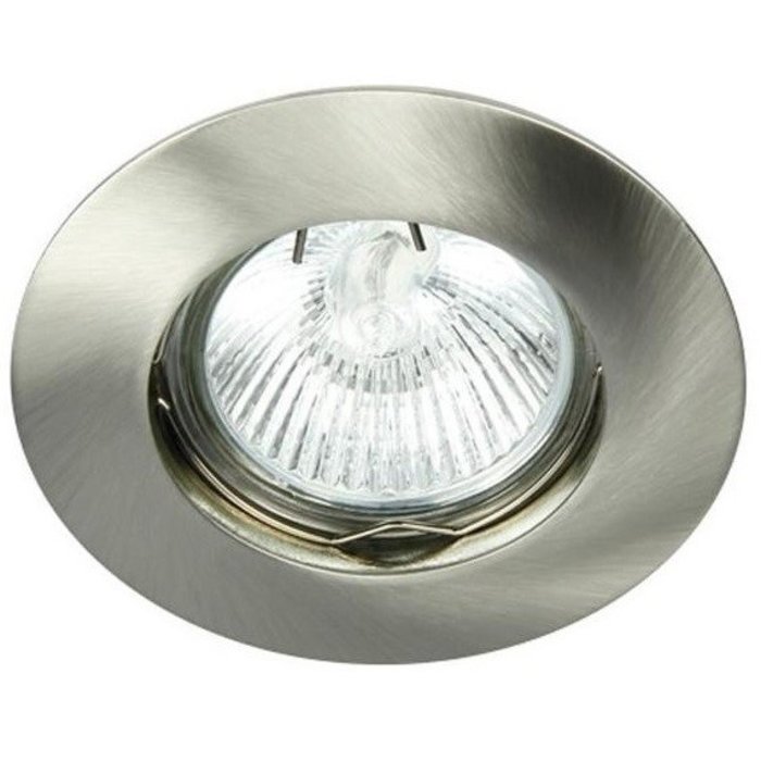 Greenlux Greenlux inbouwspot rond vast geborsteld RVS