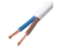 VMVL snoer H05VV-F wit 2 x 1 mm2 per meter