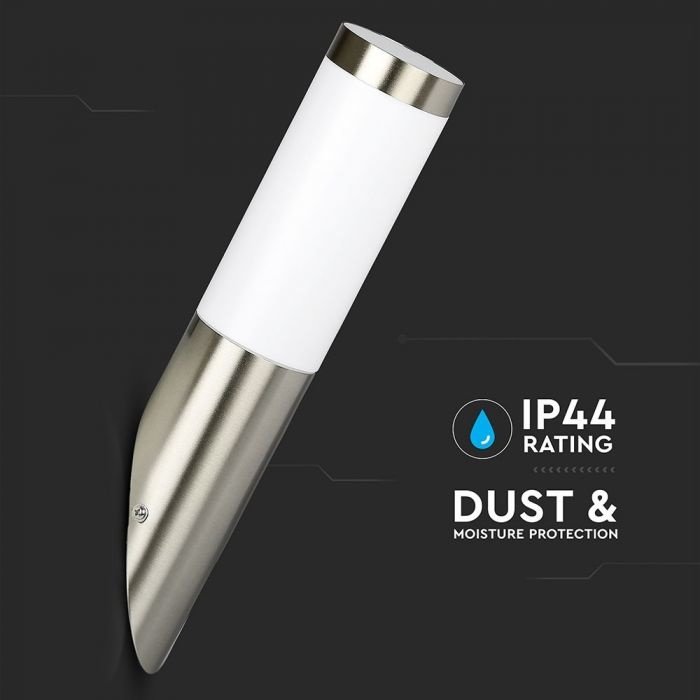 V-tac wandlamp E27 roestvrij staal diagonale bevestiging IP44 voor tuin SKU-8623