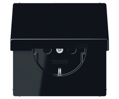 Jung Jung LS990 wandcontactdoos inbouw (stucwerk) ra 1V zwart - LS1520NKLSW