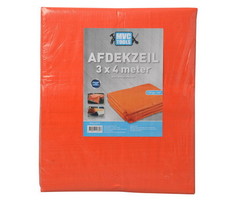 MVC Tools Prof bouwzeil/afdekzeil 3 x 4 meter ORANJE 150gr