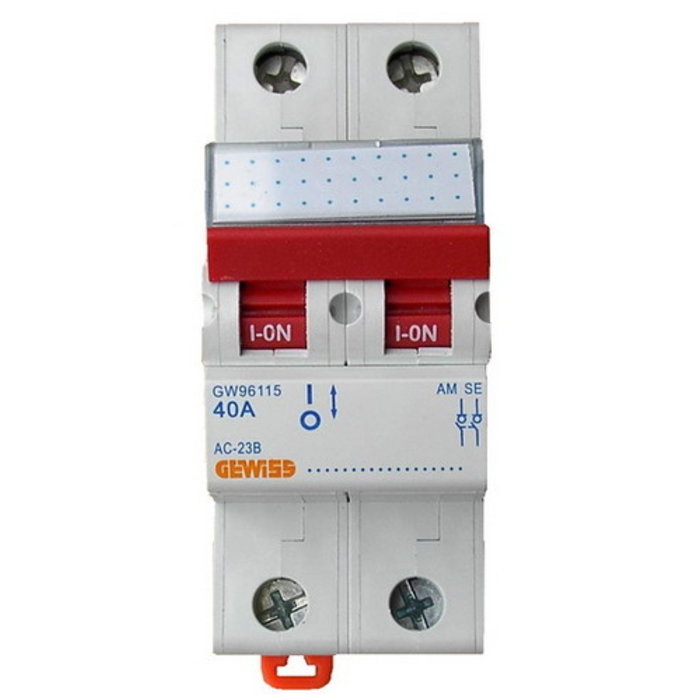 Gewiss Gewiss Hoofdschakelaar lastscheider ip20 2P 40a - GW96115