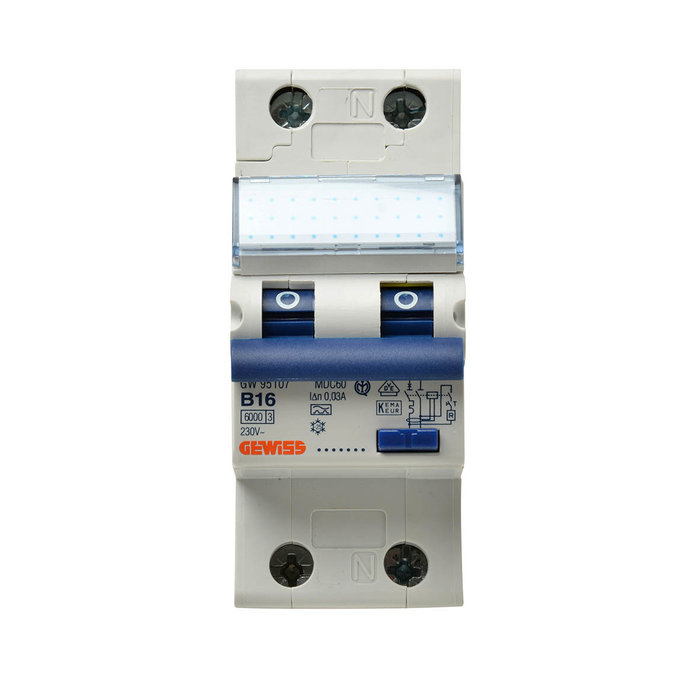 Gewiss Gewiss Aardlekautomaat 2P 16a 0,03a B - GW95107