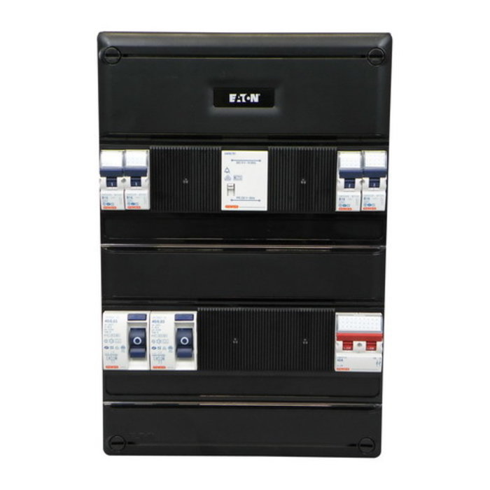 Gewiss groepenkast 4X16A 2X Aardlekschakelaar + beltrafo + hoofdschakelaar 2P 1Fase