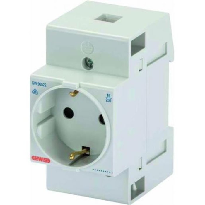 Gewiss Wcd met randaarde tbv groepenkast diarail montage